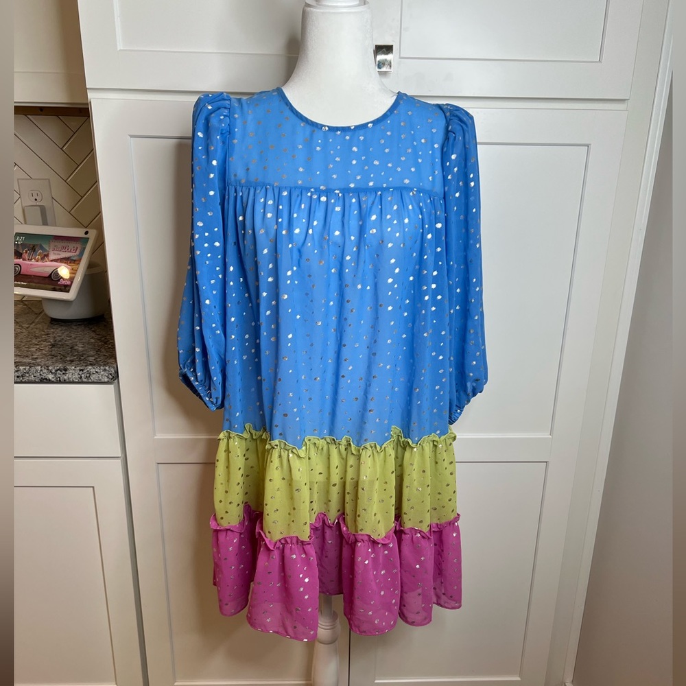 Ave Rara Puff Sleeve Mini Dress Women's Size M